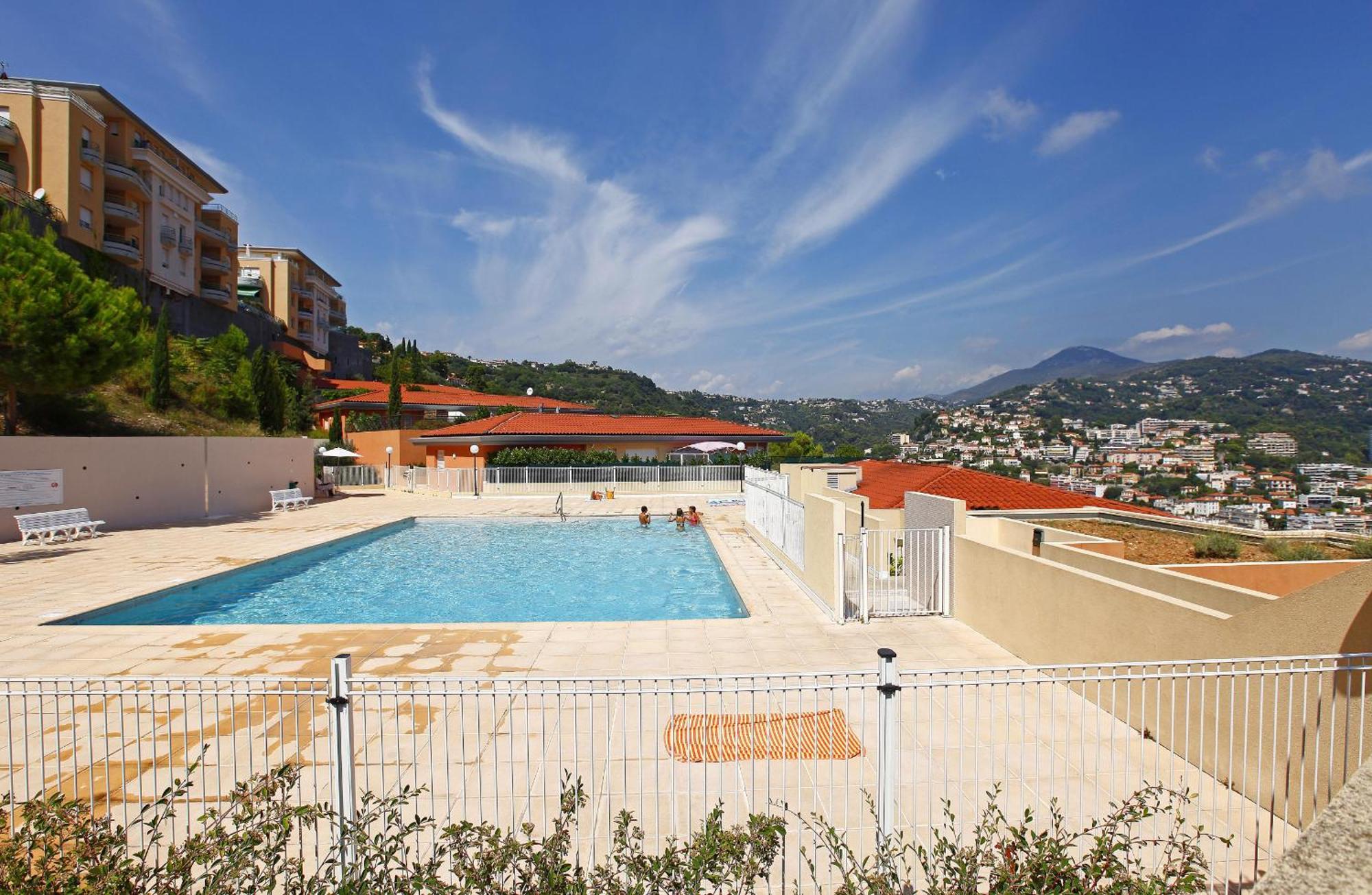 Babylone - Appartement Vue Panoramique Avec Piscine Pour 6 Personnes A Nice Quartier Pessicart Kültér fotó